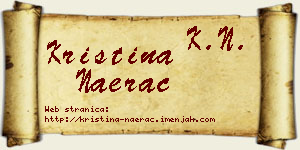 Kristina Naerac vizit kartica